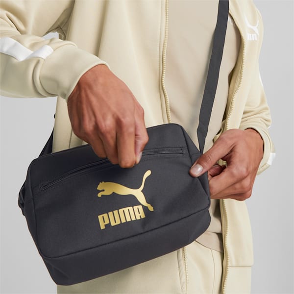 Bolsa cruzada tejida Classics Archive, PUMA Black, extralarge