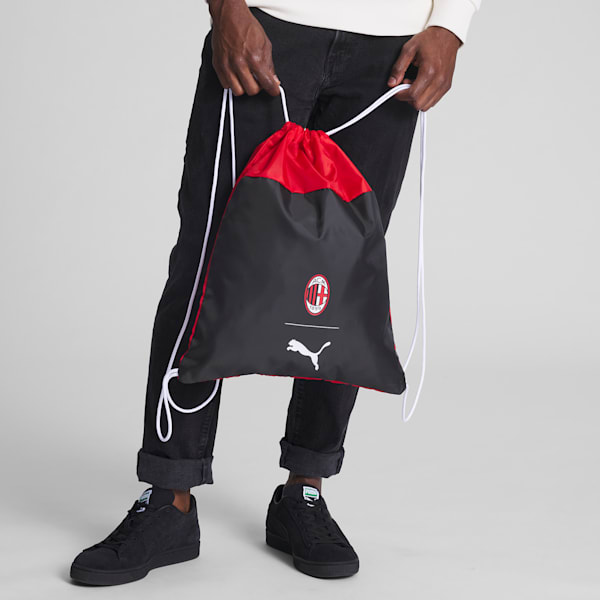 A.C. Milan Fan Gym Sack, PUMA Black-For All Time Red, extralarge