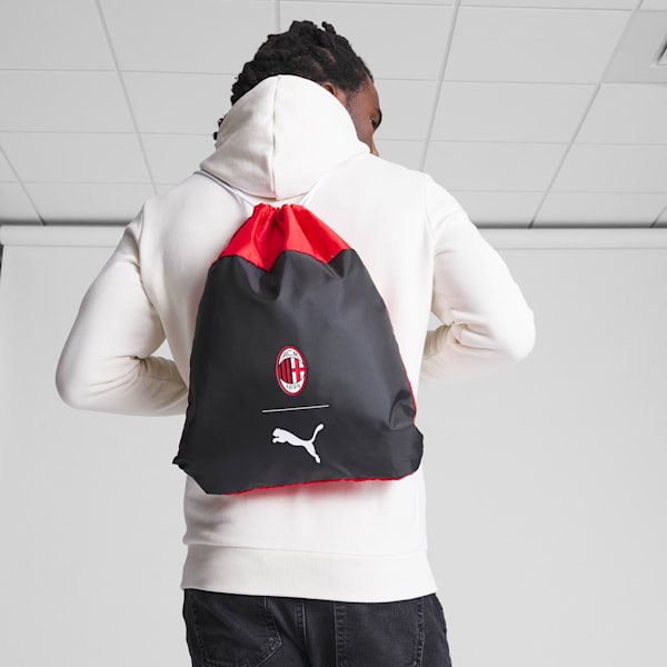 A.C. Milan Fan Gym Sack, PUMA Black-For All Time Red, extralarge