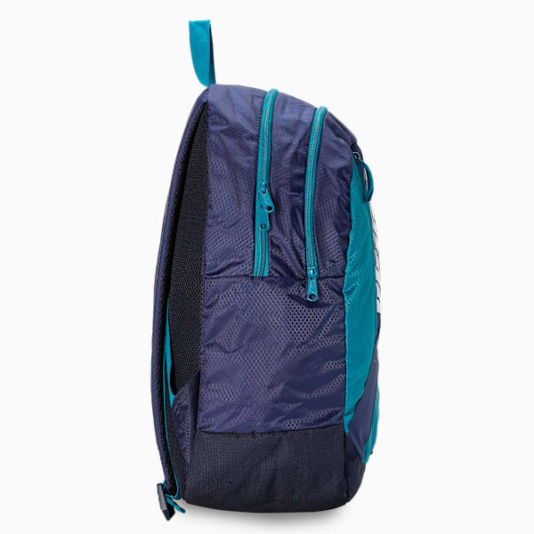 Colorblock School Backpack, Blazing Blue-Deep Aqua, extralarge-IND
