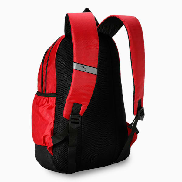 Colorblock School Backpack, Burnt Red-PUMA Black, extralarge-IND