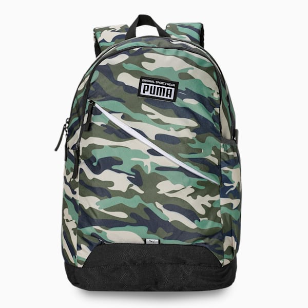 PUMA Graphic School Backpack, Dusty Green-Granola-camo, extralarge-IND