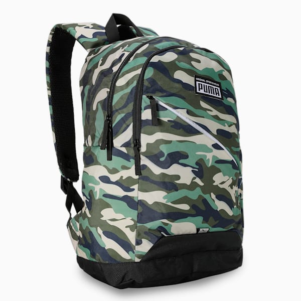 PUMA Graphic School Backpack, Dusty Green-Granola-camo, extralarge-IND