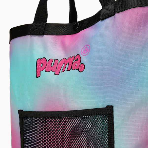 PUMA x 8ENJAMIN Unisex Shopper, Electric Peppermint-PUMA Black-Graphic, extralarge-IND