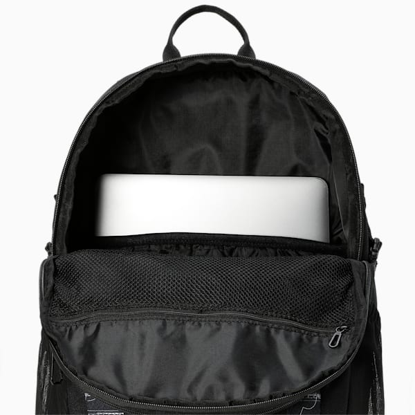 BMW M Motorsport Statement Unisex Backpack, PUMA Black-AOP, extralarge-IND
