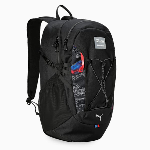 BMW M Motorsport Statement Unisex Backpack, PUMA Black-AOP, extralarge-IND