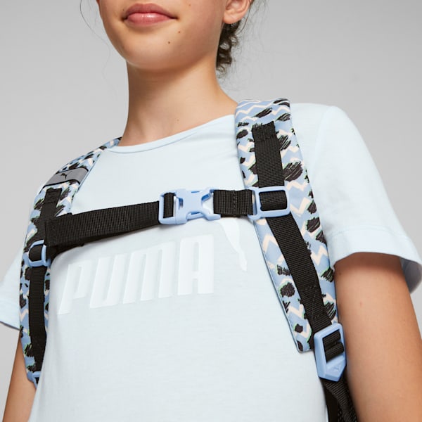 Mixmatch Youth Unisex Backpack, PUMA Black-Sky Blue-AOP, extralarge-IND