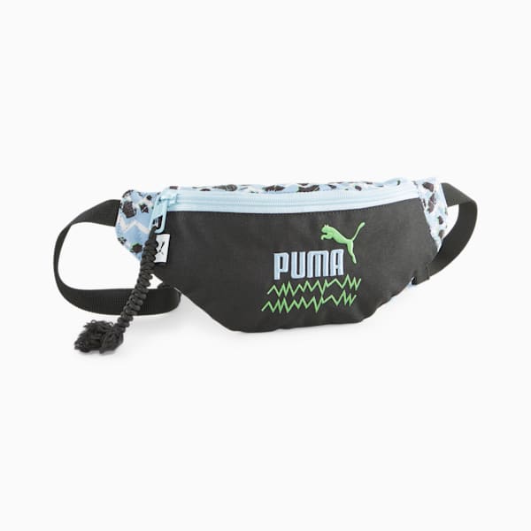 キッズ ミックスマッチ ウエストバッグ 0.5L, PUMA Black-Sky Blue-AOP, extralarge-JPN
