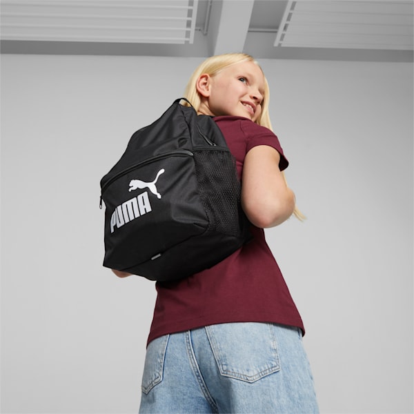 PUMA Phase Kid's Small Unisex Backpack, PUMA Black, extralarge-AUS