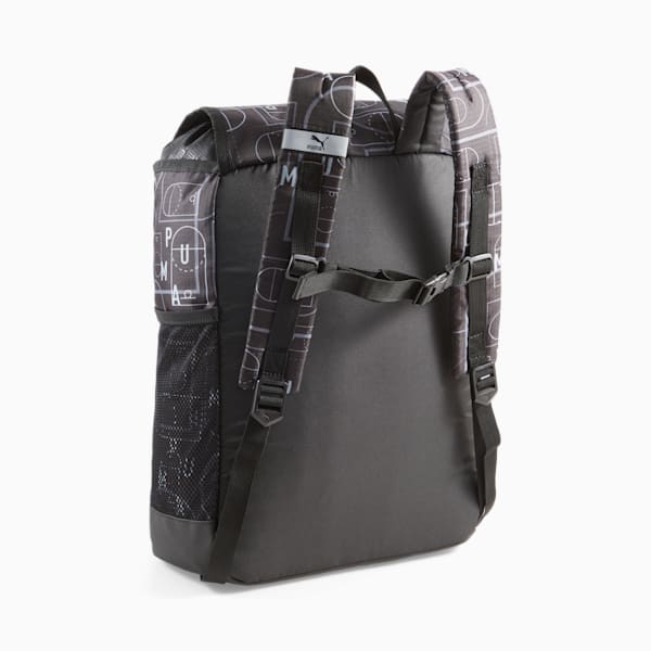 Future Baller Youth Unisex Backpack, PUMA Black-AOP, extralarge-IND