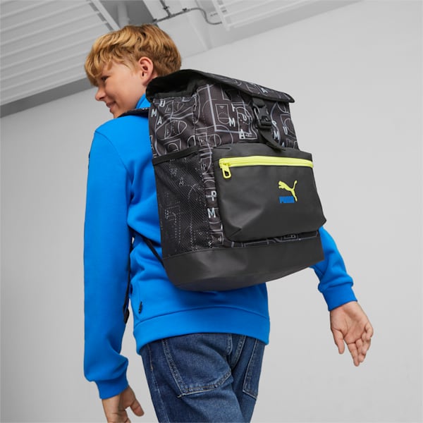Future Baller Big Kids' Backpack, PUMA Black-AOP, extralarge