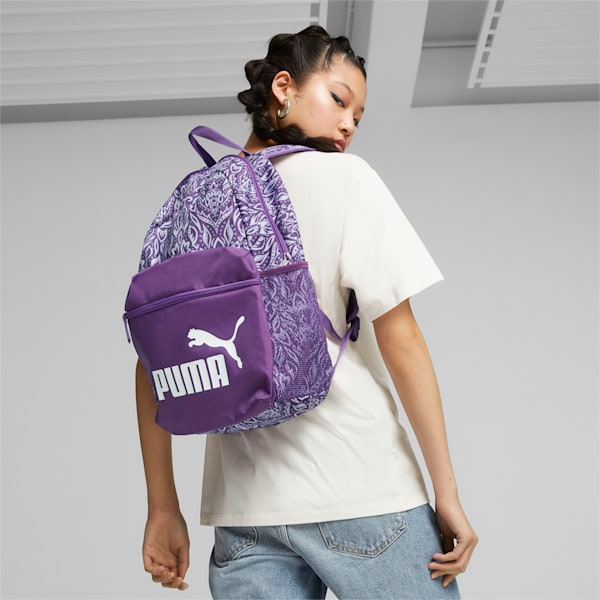 PUMA Phase Printed Backpack, Purple Pop-Oriental AOP, extralarge-IND