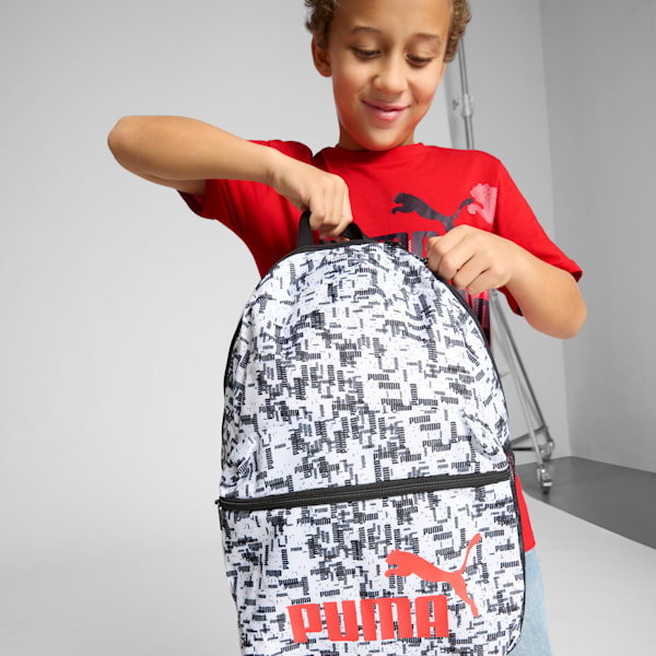PUMA Phase Printed Backpack, PUMA Black-B&W AOP, extralarge