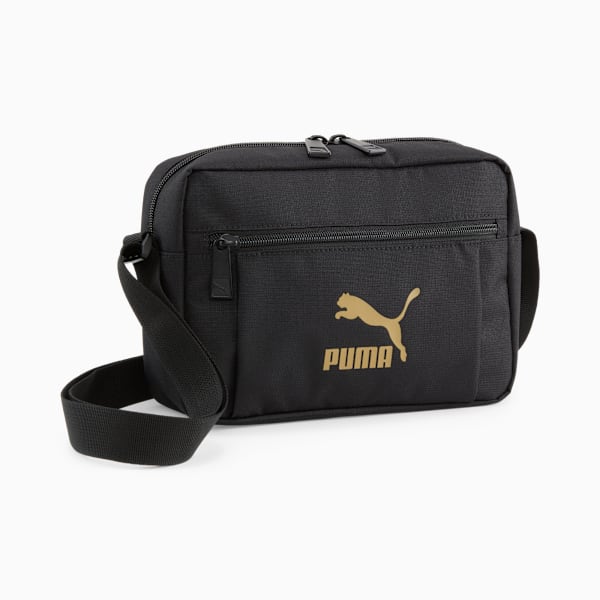 Bolsa cruzada Classics Archive, PUMA Black-Golden, extralarge