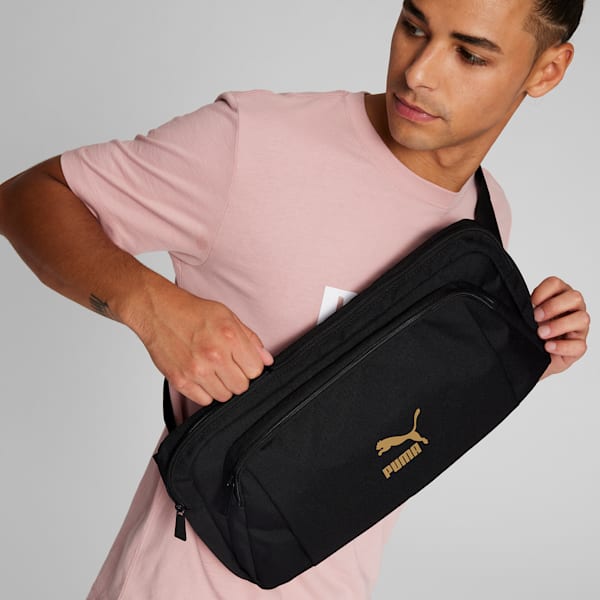 Oversized Slingbag, PUMA Black-Golden, extralarge