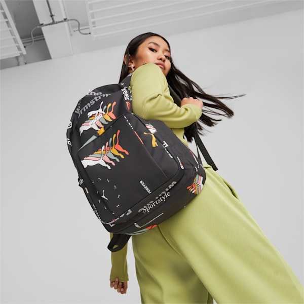 Classics Archive Unisex Backpack, PUMA Black-AOP, extralarge-IND