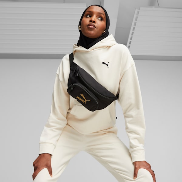 Puma Luxe Sport Boxy Waist Bag, Light Sand/AOP