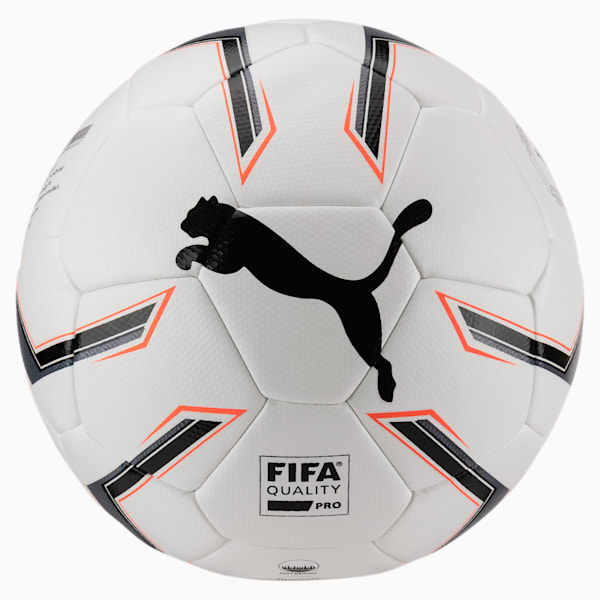 ELITE 1.2 FUSION Pro Soccer Ball, White-Black-Fiery Coral, extralarge
