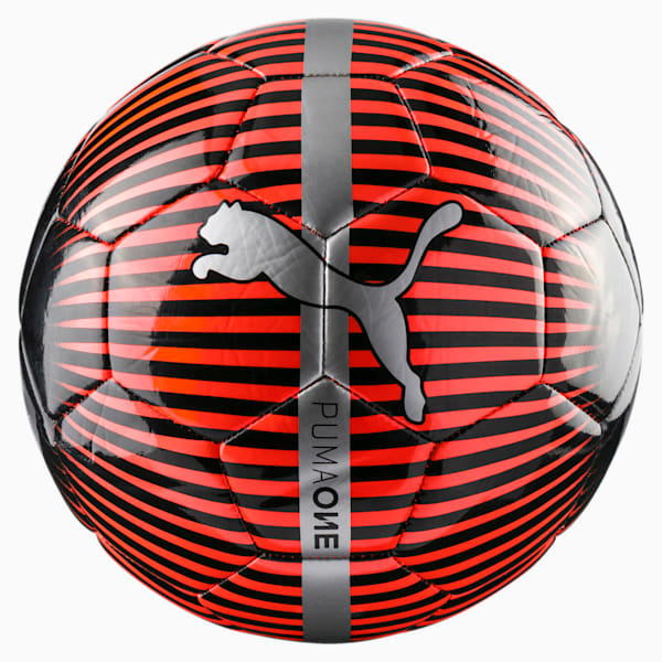 ONE Chrome Soccer, Red Blast-Puma Black-Silver, extralarge