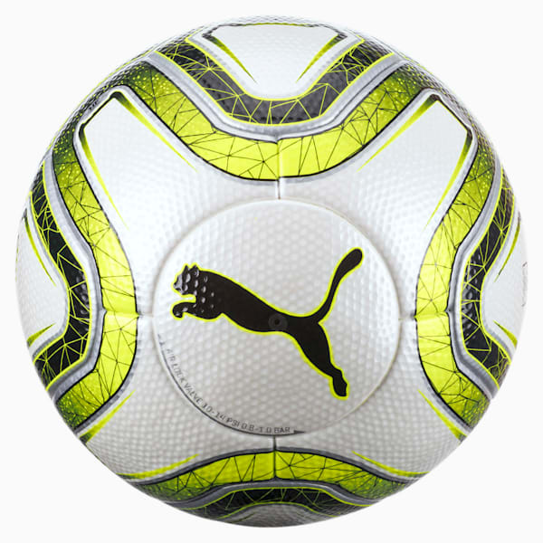 FINAL 1 Statement FIFA Q Pro Match Soccer, Puma White-Lemon Tonic-Puma Black, extralarge