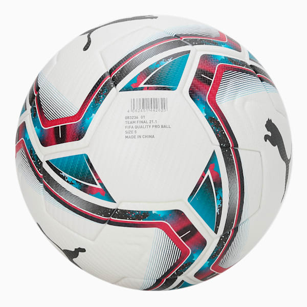 PUMA Final 1 FIFA Pro Ball, Puma White-Rose Red-Ocean Depths-Puma Black-Omphalodes, extralarge-IND