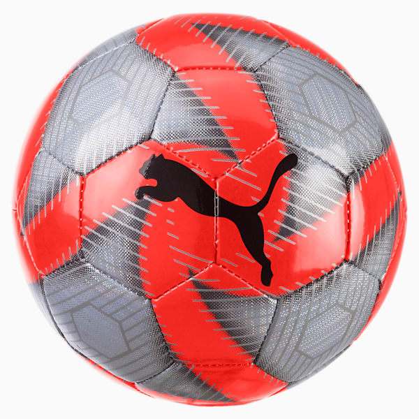 FUTURE Flare Mini Soccer Ball, Grey Dawn-Nrgy Red-CASTLEROCK-Puma White