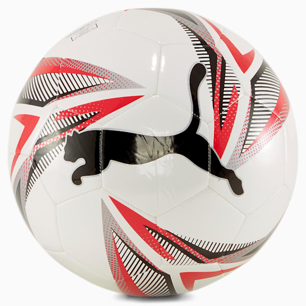 Balón de fútbol ftblPLAY Big Cat, Puma White-Puma Black-Puma Red-Puma Silver, extralarge