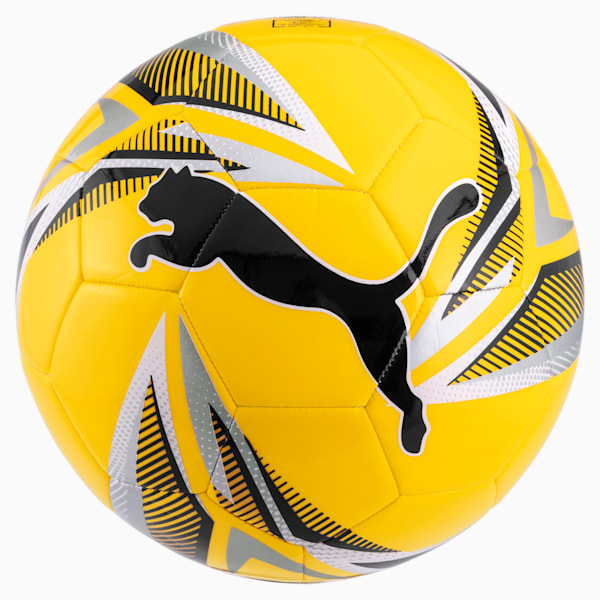 Balón de fútbol ftblPLAY Big Cat, ULTRA YELLOW-Puma Black-Puma Silver-Puma White, extralarge
