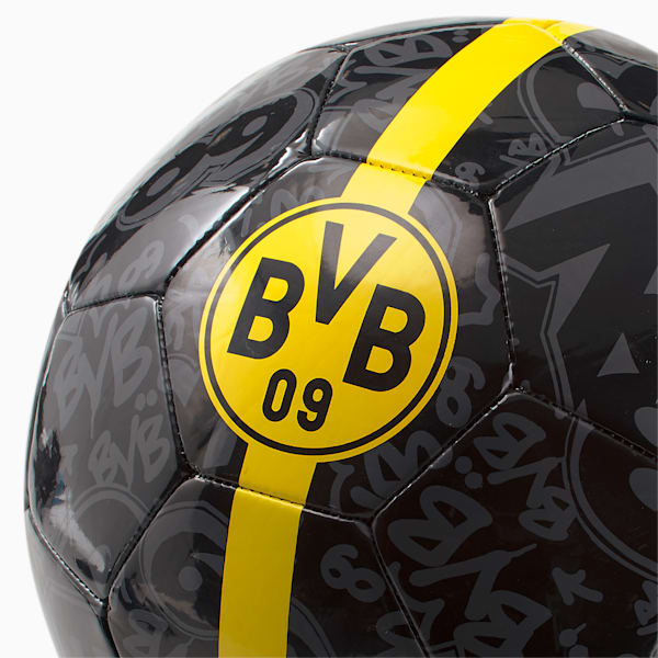 Balón BVB ftblCore Fan, Puma Black-Cyber Yellow, extralarge