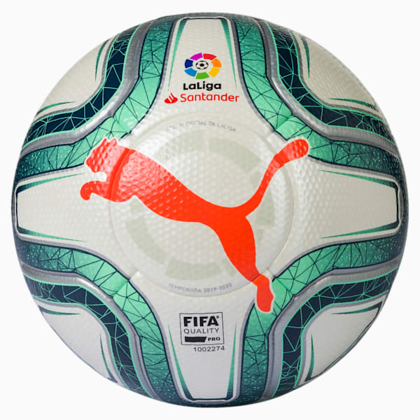La Liga 1 FIFA Quality Pro Soccer Ball, Puma White-Green Glimmer-Nrgy Red, extralarge