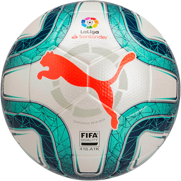 La Liga 1 FIFA Quality Ball, White-Green Glimmer-Nrgy Red, extralarge