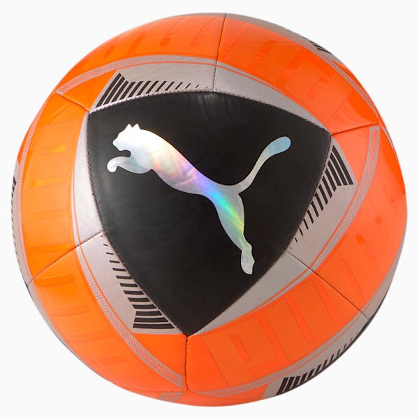 PUMA Icon Training Ball, Shocking Orange-Black-Silver, extralarge