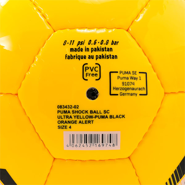 プーマ ショック サッカー ボール SC, ULTRA YELLOW-Black-Orange, extralarge-JPN