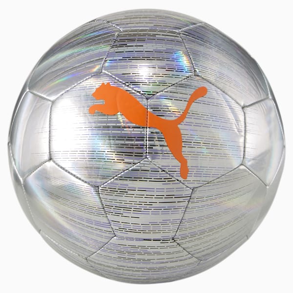 Trace Training Football, Puma Silver-Shocking Orange-Puma Black-Luminous Purple, extralarge