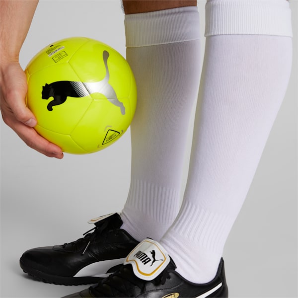 Balón de fútbol Icon, Fluo Yellow-Puma Black-Metallic Silver, extralarge