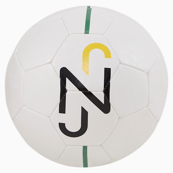 Neymar Jr Fan Ball, Puma White-Puma Black-Dandelion-Amazon Green, extralarge