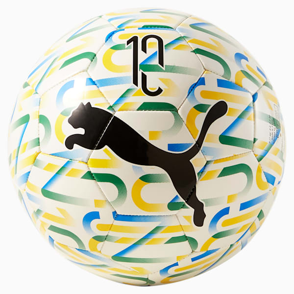 Neymar Jr Graphic Ball, Puma White-Dandelion-Amazon Green-Puma Black, extralarge