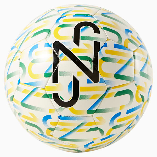 Neymar Jr Graphic Ball, Puma White-Dandelion-Amazon Green-Puma Black, extralarge