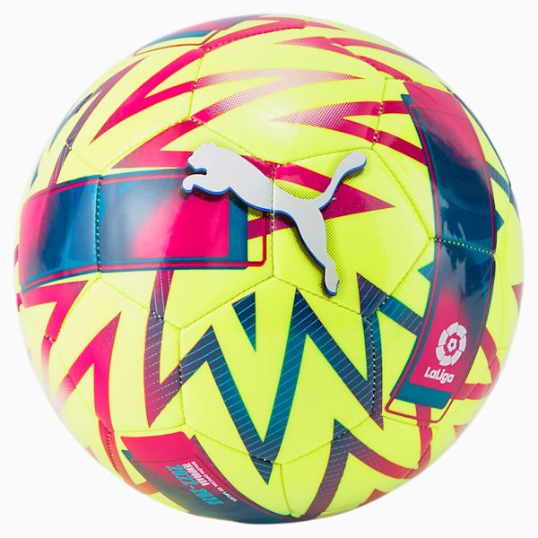 Orbita La Liga 1 MS Mini Soccer Ball, Lemon Tonic-Beetroot Purple-Blue Atoll