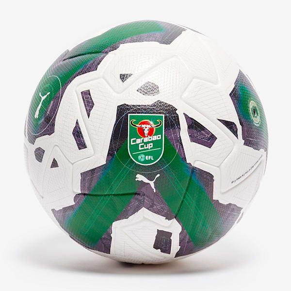 Orbita 1 Carabao Cup FIFA Quality Pro Football, Puma White-Amazon Green-Puma Red
