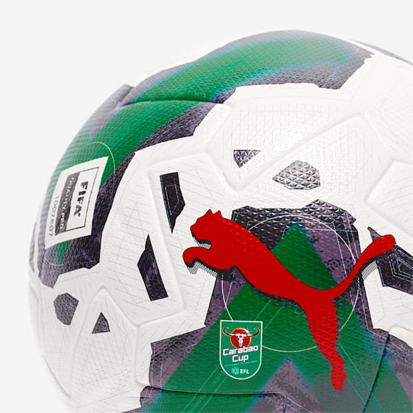 Orbita 1 Carabao Cup FIFA Quality Pro Football, Puma White-Amazon Green-Puma Red
