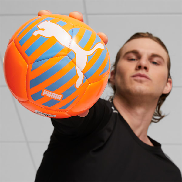 Big Cat Mini Soccer Ball, Ultra Orange-Blue Glimmer, extralarge