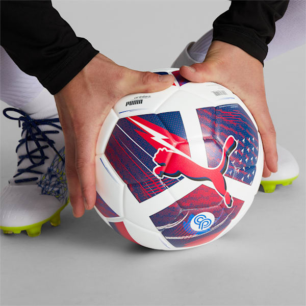 PUMA x CHRISTIAN PULISIC CP10 Performance Soccer Ball, Sunblaze-Blazing Blue-Puma White, extralarge