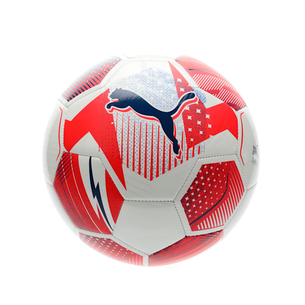 PUMA x CHRISTIAN PULISIC CP10 Graphic Soccer Ball, Sunblaze-Blazing Blue-Puma White, extralarge