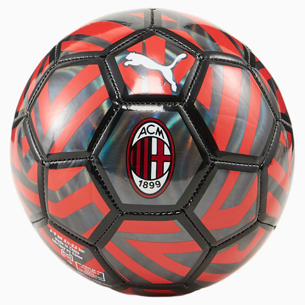 AC Milan Mini Fan Soccer Ball, PUMA Black-For All Time Red, extralarge