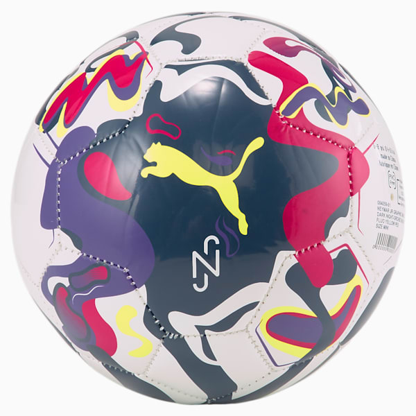 Neymar Jr Graphic Mini Soccer Ball, Dark Night-Orchid Shadow-Fluro Yellow Pes, extralarge