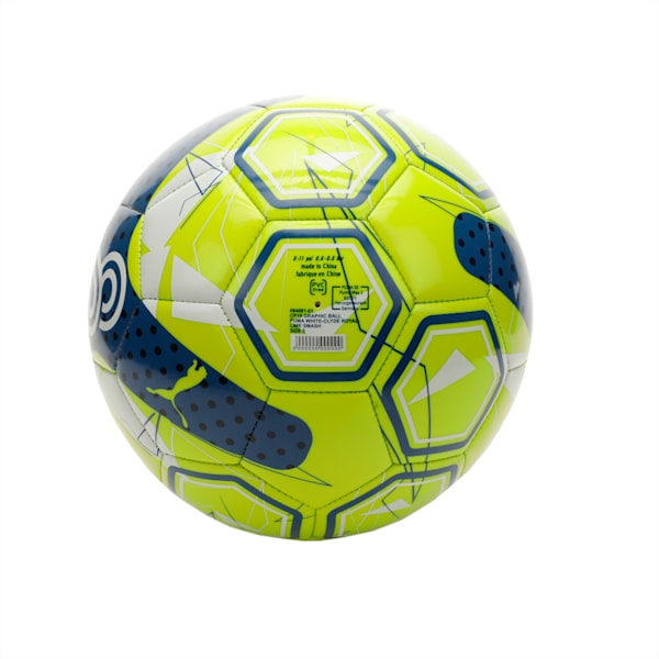Balón de fútbol gráfico PUMA x CHRISTIAN PULISIC, PUMA White-Clyde Royal-Lime Smash, extralarge
