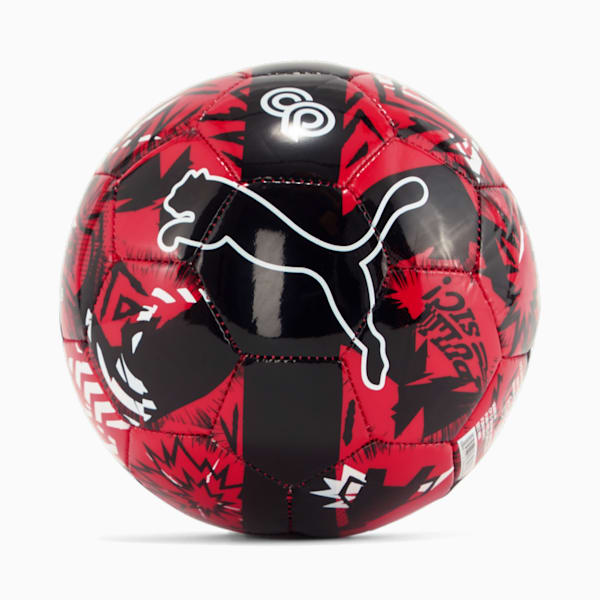 PUMA x CHRISTIAN PULISIC Graphic Mini Soccer Ball, PUMA Red-PUMA Black-PUMA White, extralarge