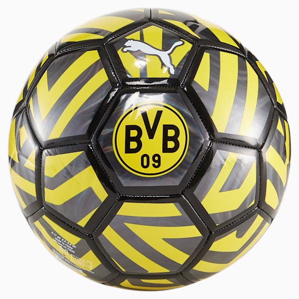 Balón de fútbol para aficionados del Borussia Dortmund, PUMA Black-Cyber Yellow, extralarge