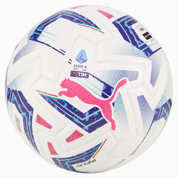 Orbita Serie A Pro Football, PUMA White-Blue Glimmer-Sunset Glow, extralarge-GBR